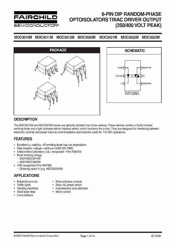 MOC3010M05_1078455.PDF Datasheet