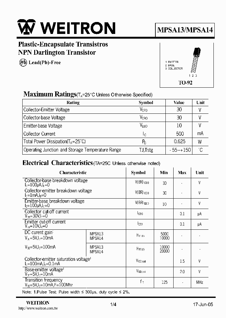 MPSA13_1059302.PDF Datasheet