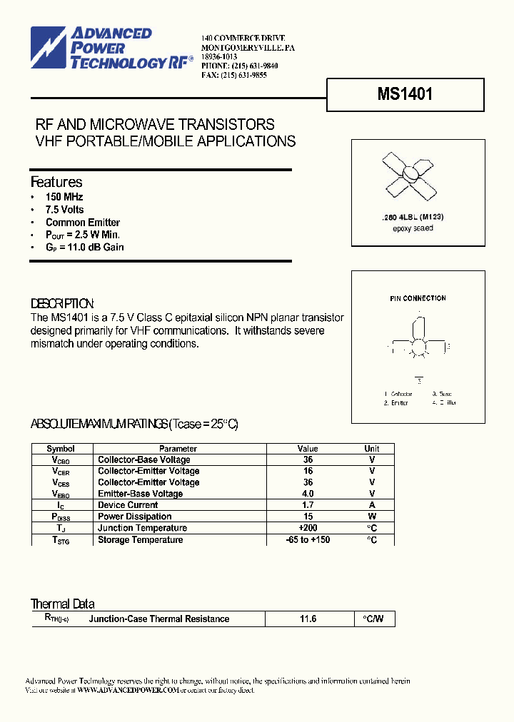 MS1401_1167794.PDF Datasheet