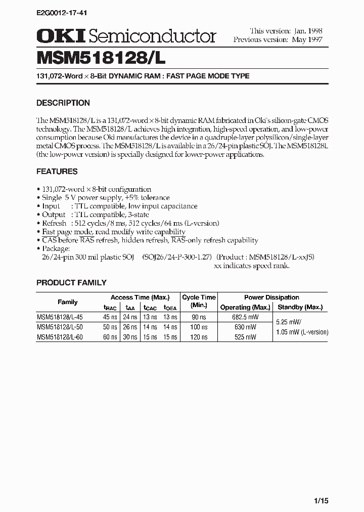 MSM518128L-XXJS_1284577.PDF Datasheet