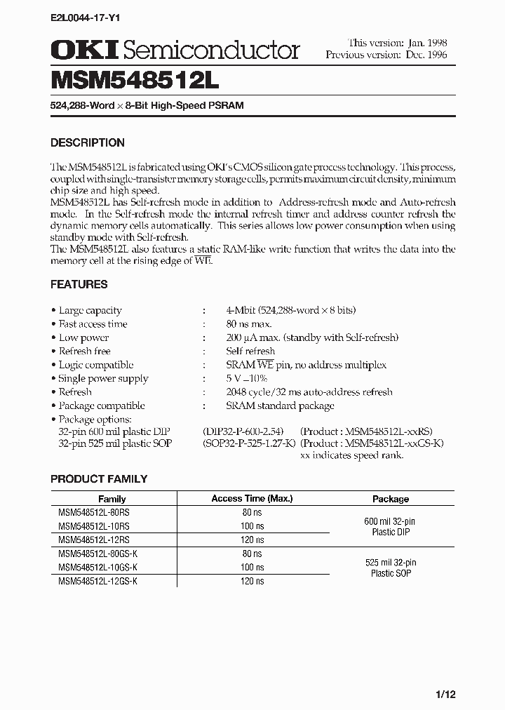 MSM548512L-XXRS_1284653.PDF Datasheet