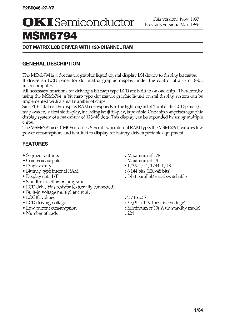 MSM6794_1284745.PDF Datasheet