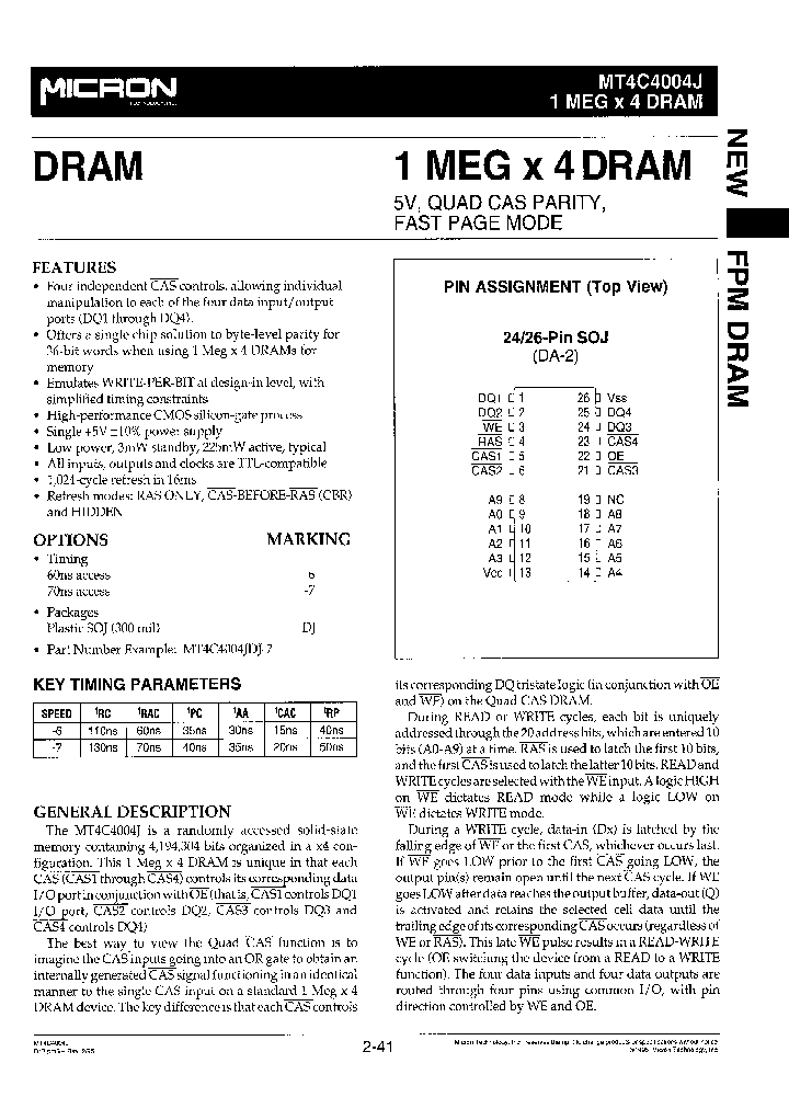 MT4C4004J_1285146.PDF Datasheet