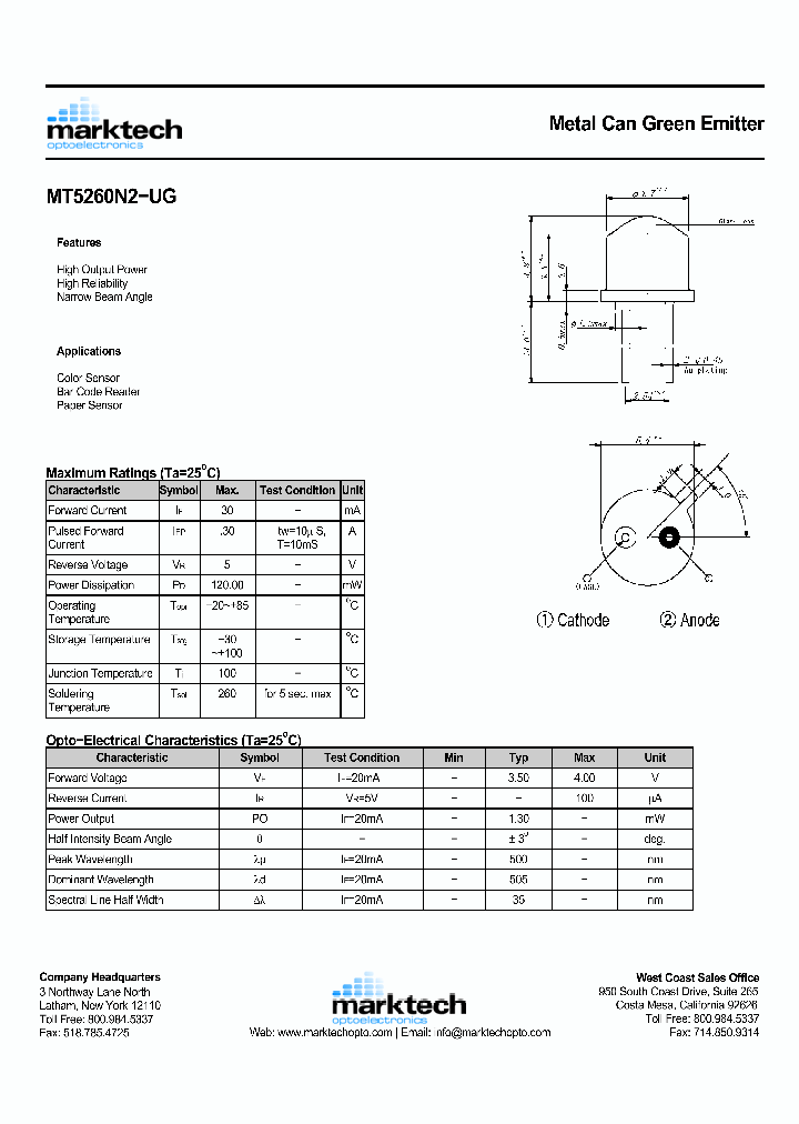 MT5260N2-UG_1285180.PDF Datasheet