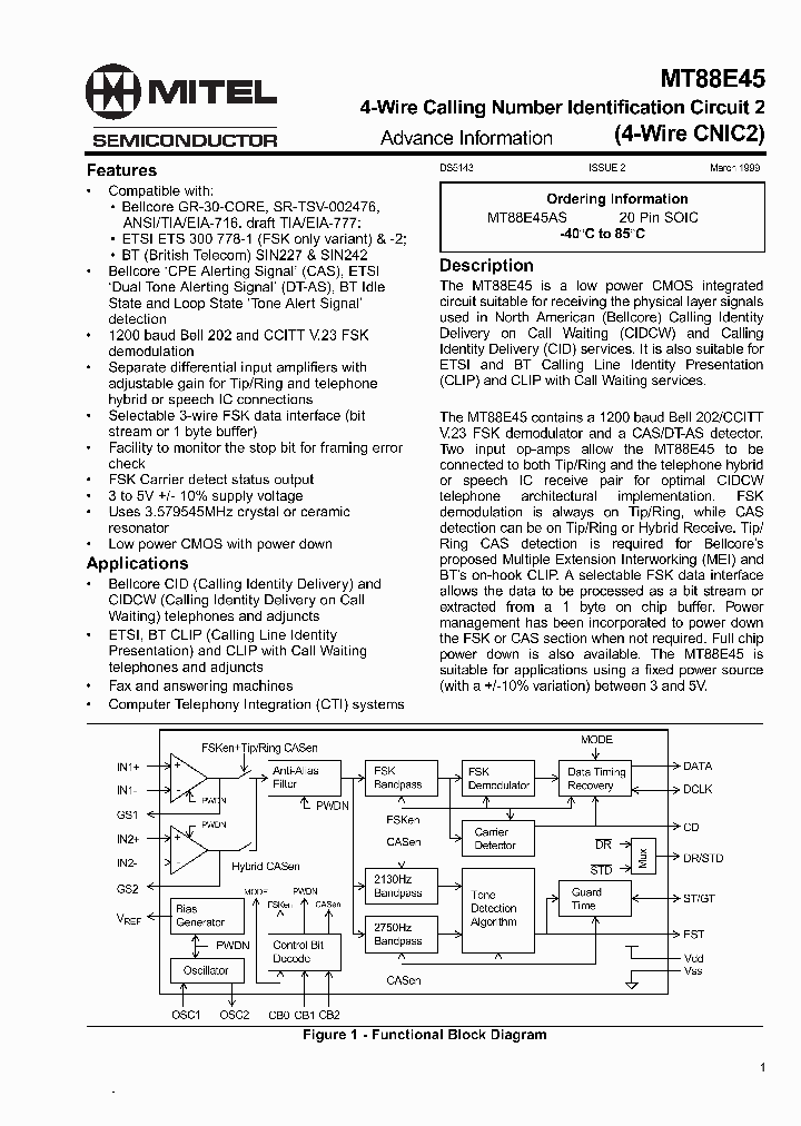 MT88E45AS_1046027.PDF Datasheet