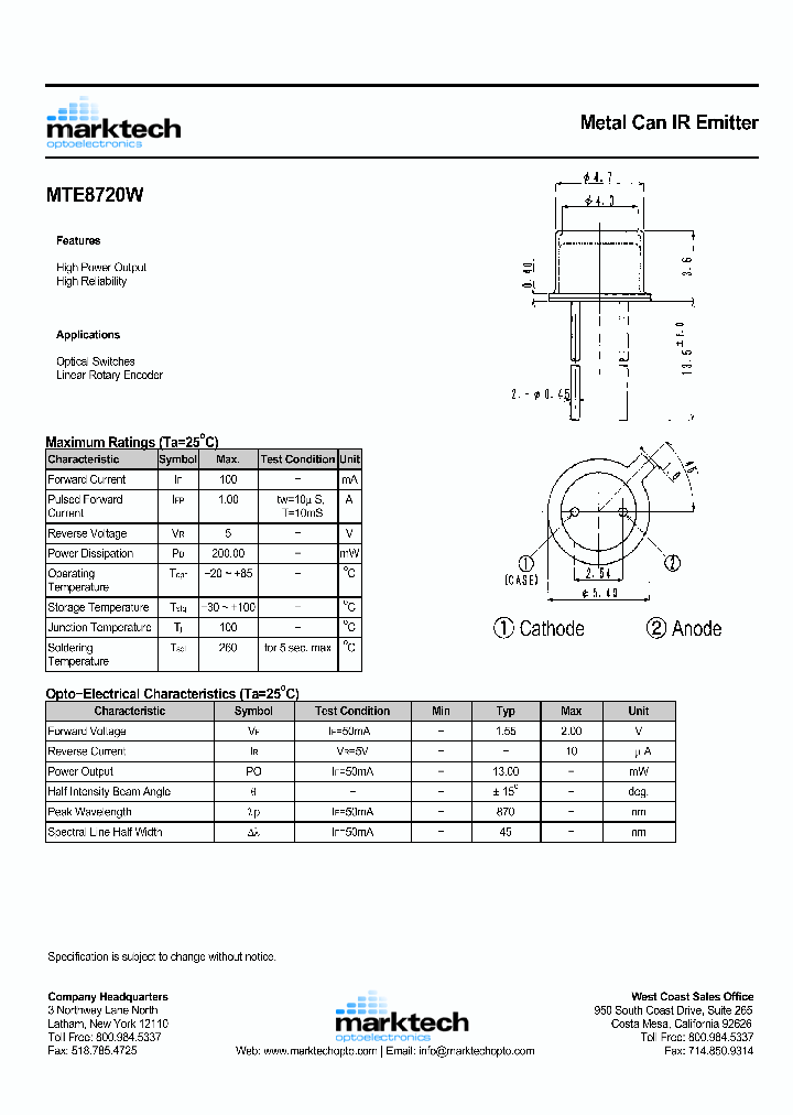 MTE8720W_1285733.PDF Datasheet