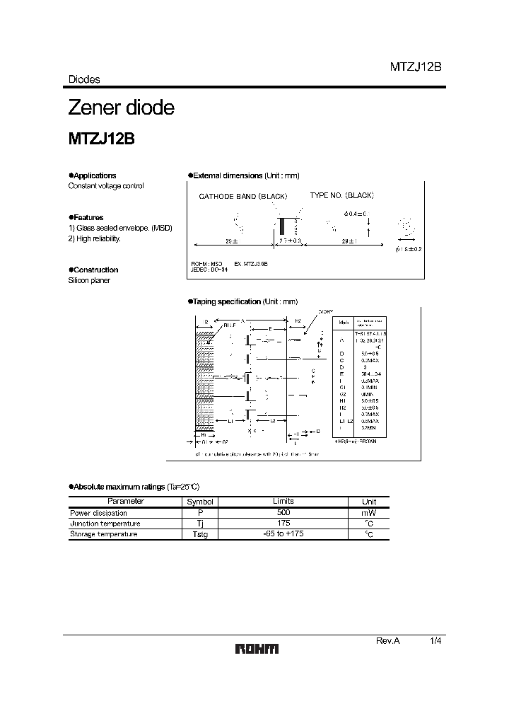 MTZJ91B_1286014.PDF Datasheet