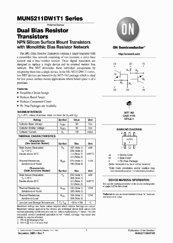 MUN5237DW1T1G_1286104.PDF Datasheet