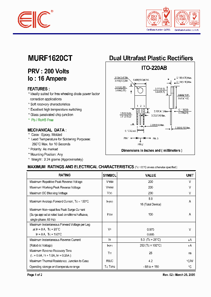 MURF1620CT_1121033.PDF Datasheet