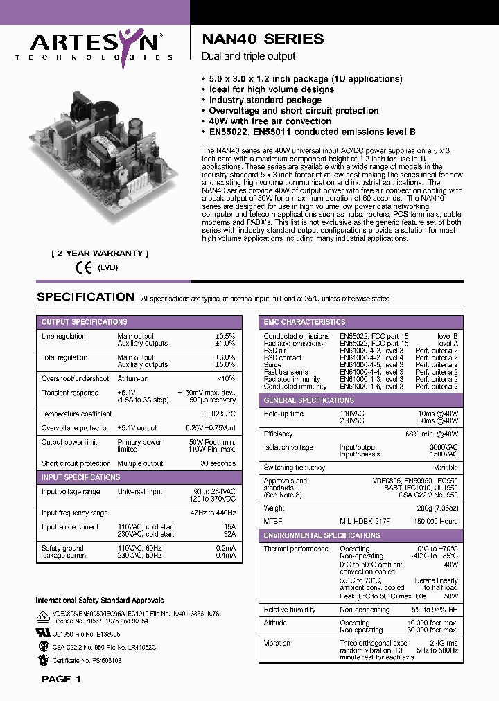 NAN40-7607_1090702.PDF Datasheet