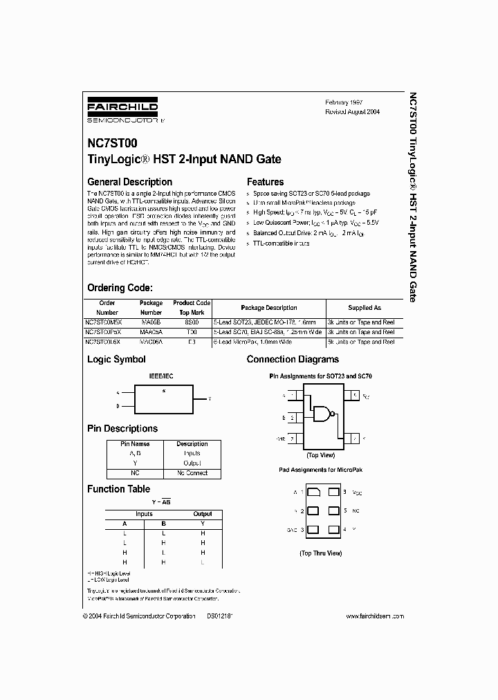 NC7ST0004_1287517.PDF Datasheet