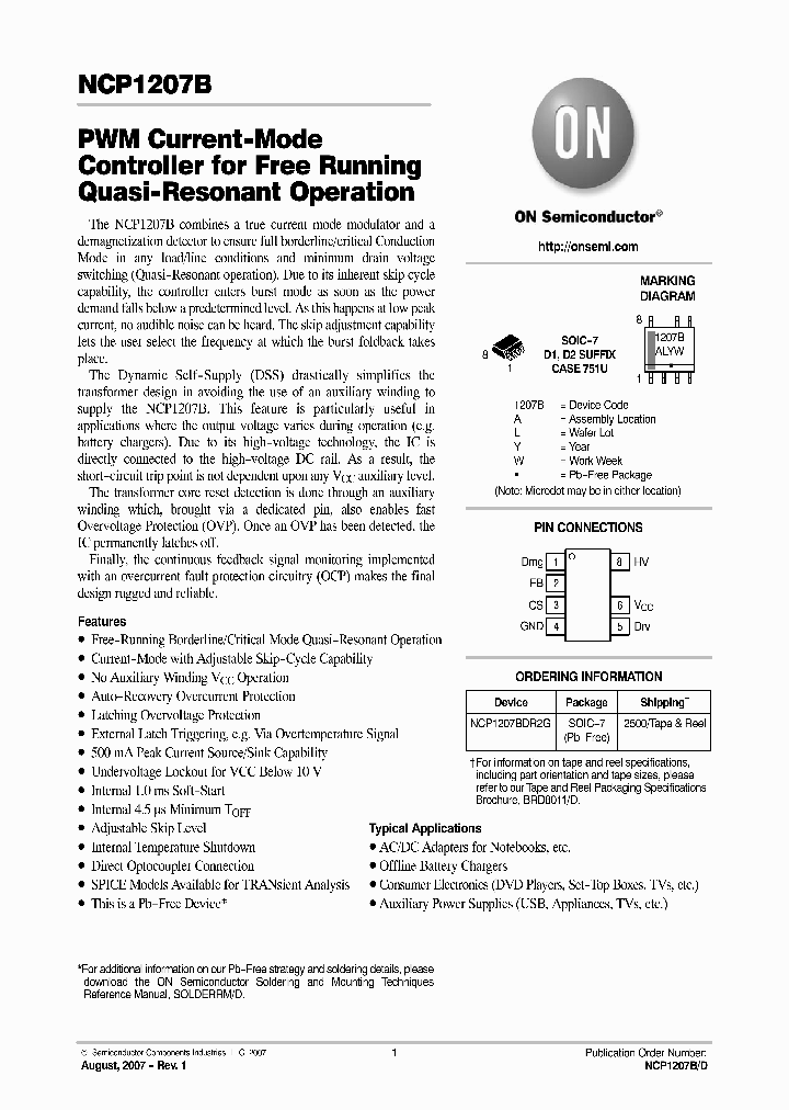 NCP1207BDR2G_1287711.PDF Datasheet