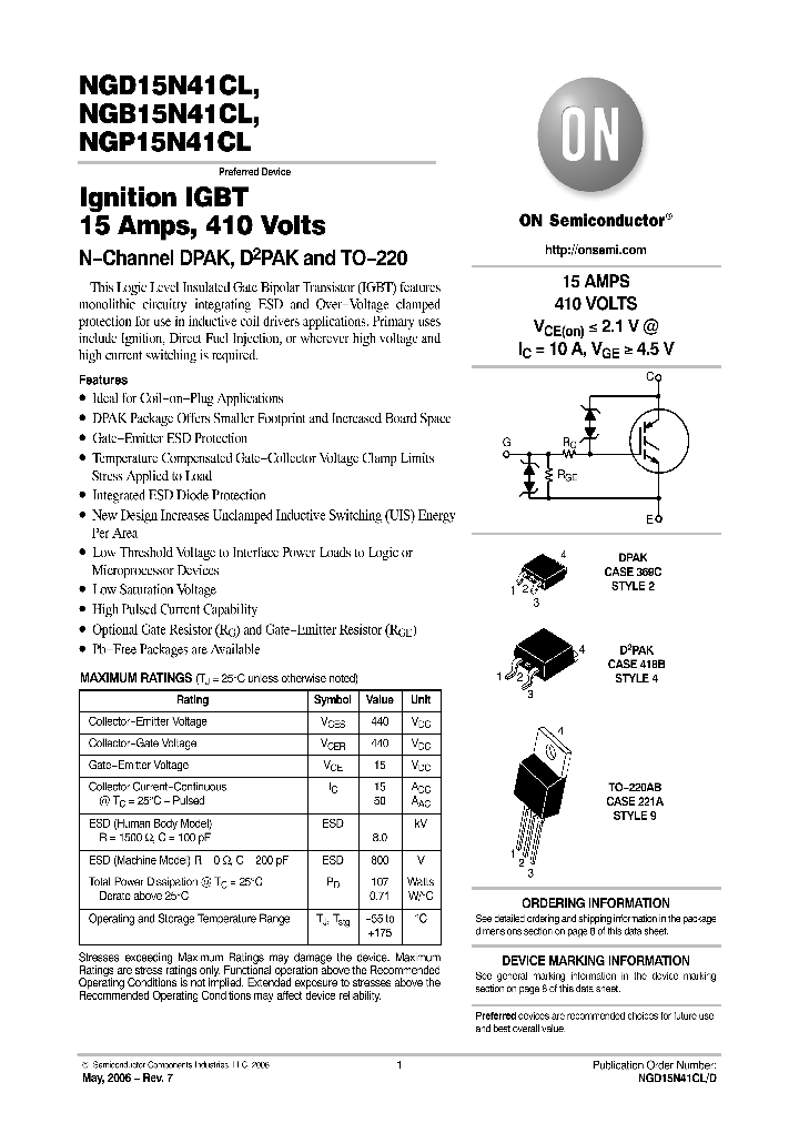NGB15N41CLT4G_1119014.PDF Datasheet