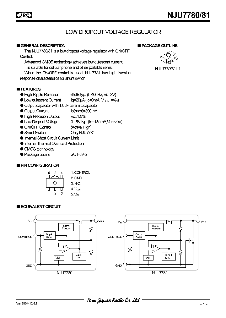 NJU7781U1_1289229.PDF Datasheet
