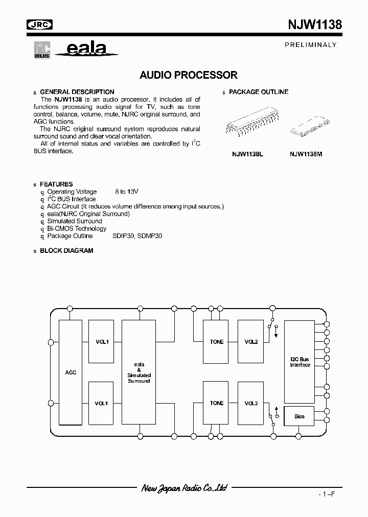 NJW1138M_774481.PDF Datasheet