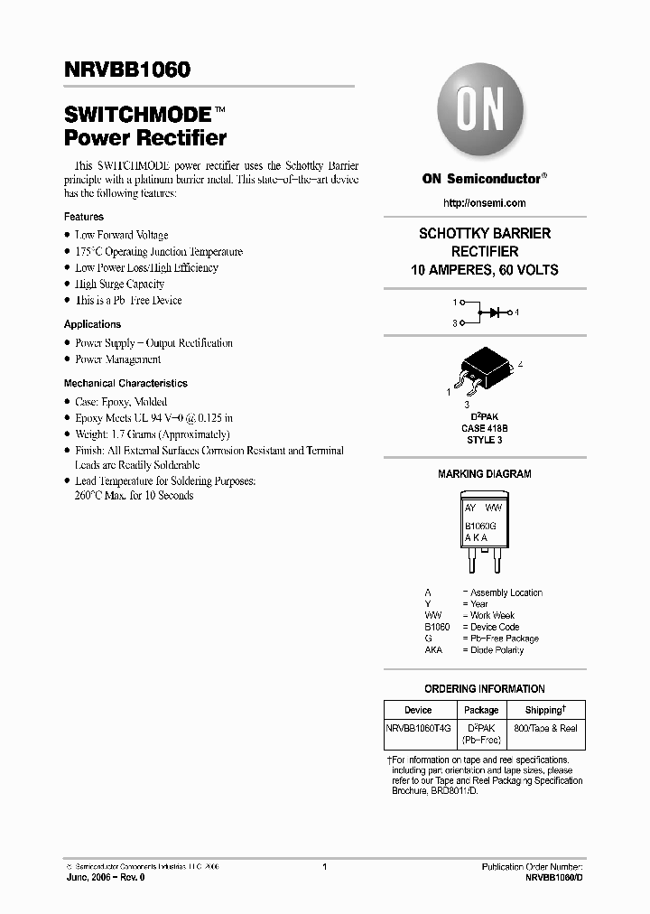 NRVBB1060T4G_708147.PDF Datasheet