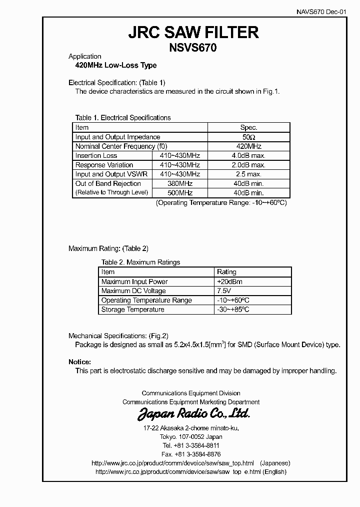 NSVS670_1289842.PDF Datasheet