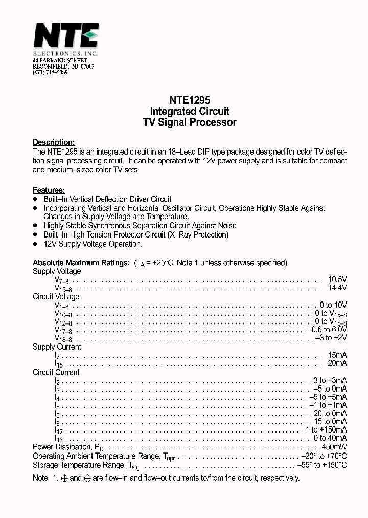 NTE1295_1290069.PDF Datasheet