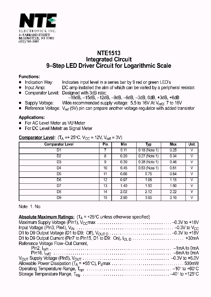 NTE1513_1290159.PDF Datasheet