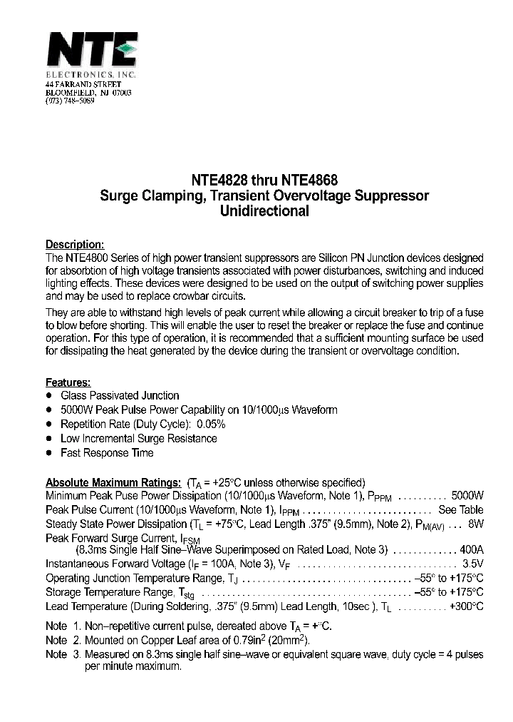 NTE4868_1290923.PDF Datasheet