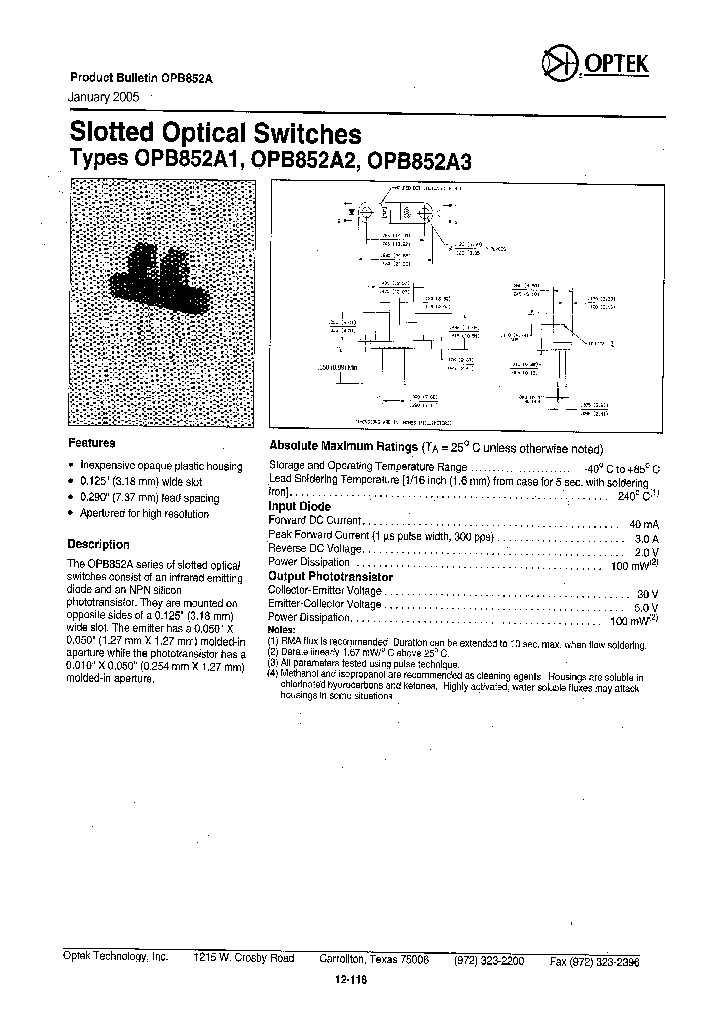 OPB852A3_1292391.PDF Datasheet