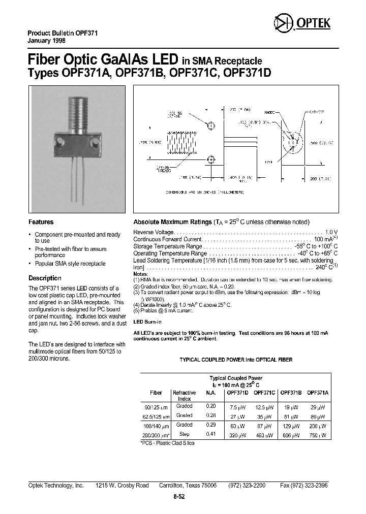 OPF371D_1292435.PDF Datasheet