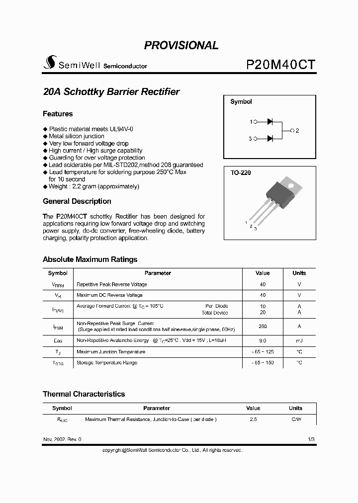 P20M40CT_1292818.PDF Datasheet