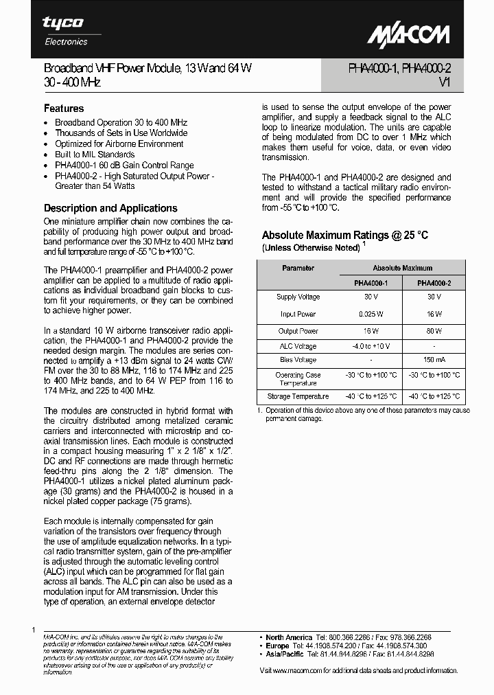 PHA4000-11_1295410.PDF Datasheet