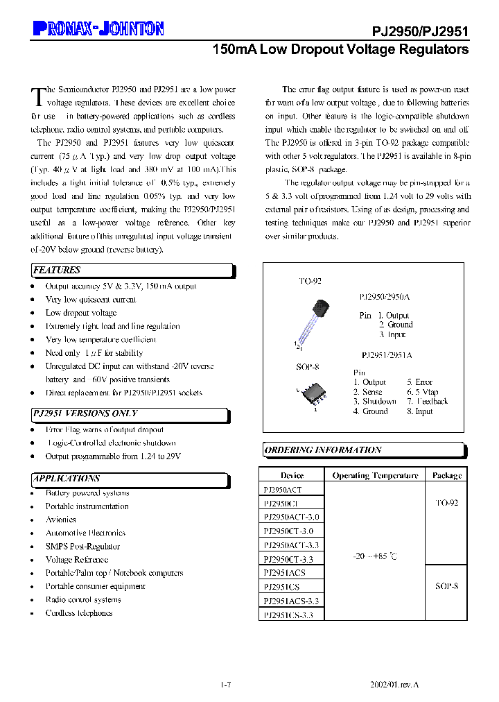 PJ2951CS-33_1296293.PDF Datasheet