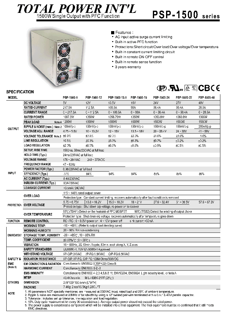 PSP-1500-5_1297900.PDF Datasheet