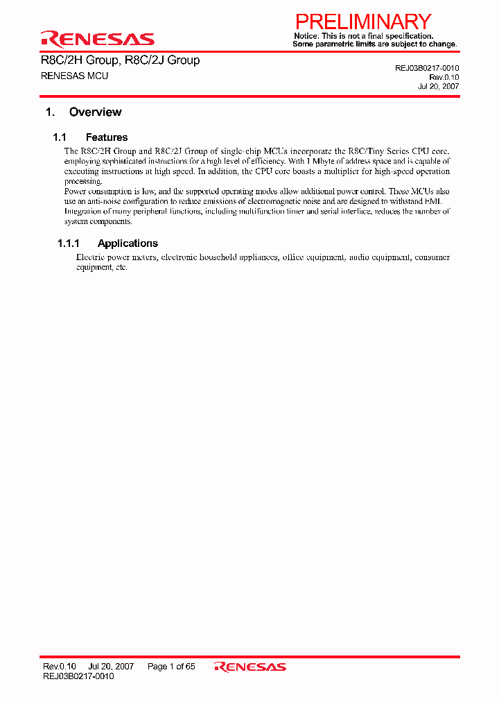 R8C2J_1300523.PDF Datasheet