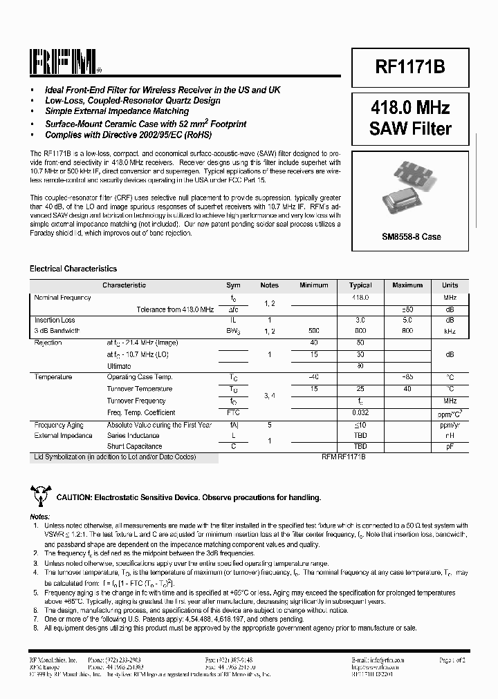 RF1171B_1301165.PDF Datasheet