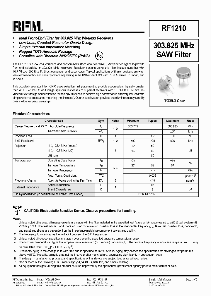 RF1210_1301175.PDF Datasheet