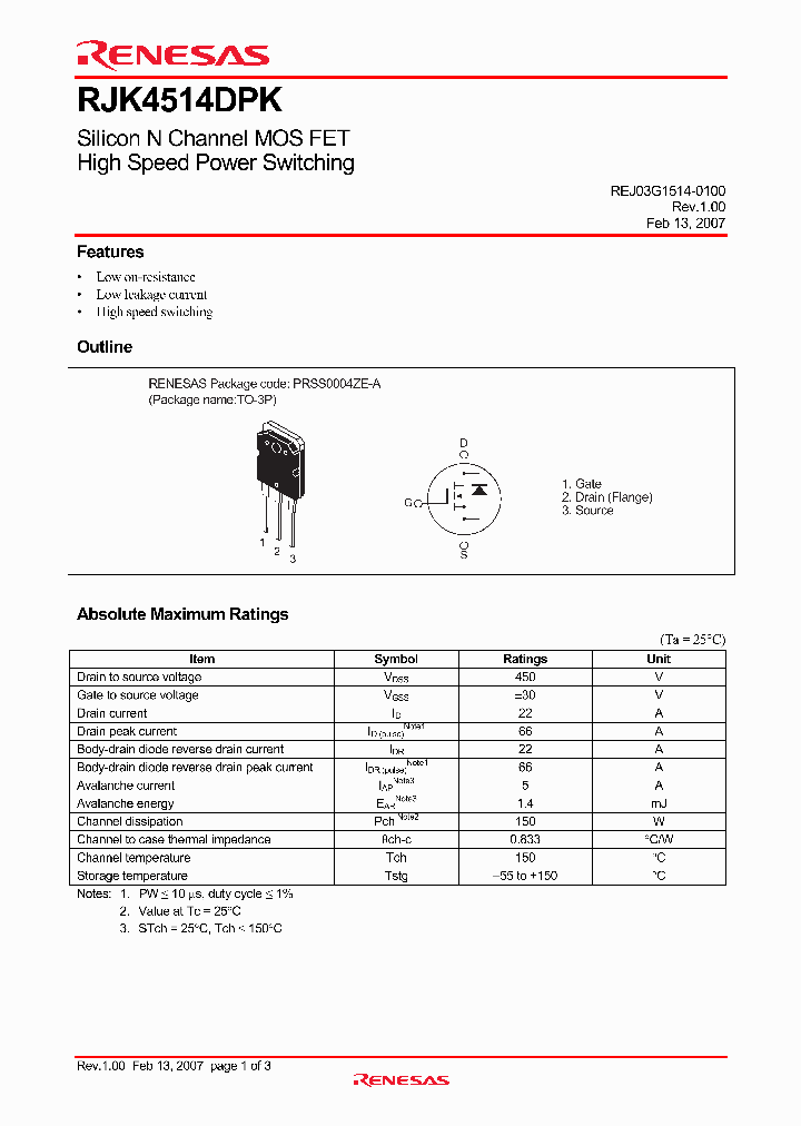 RJK4514DPK_1301913.PDF Datasheet