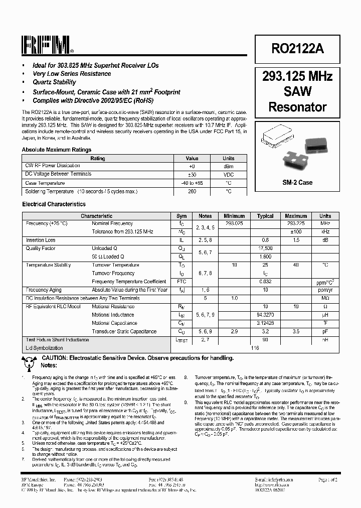 RO2122A_1302447.PDF Datasheet