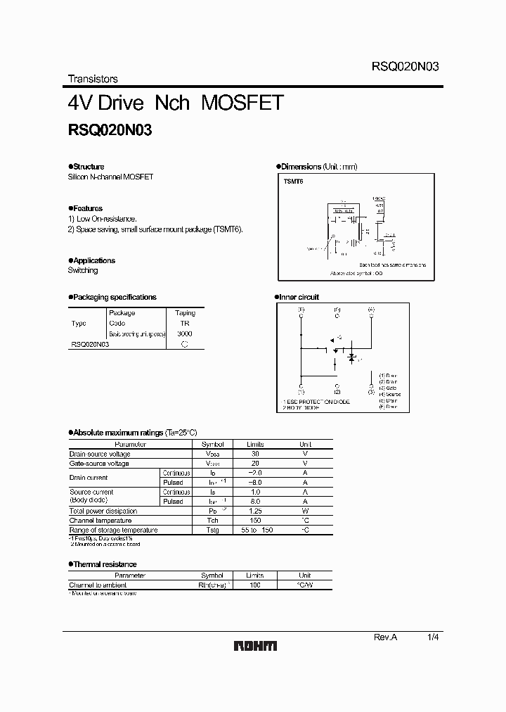 RSQ020N03_1302791.PDF Datasheet