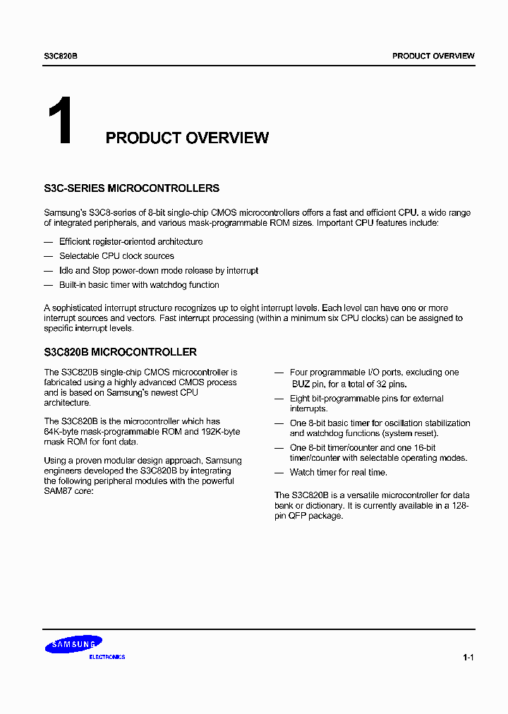 S3C820B_1137257.PDF Datasheet