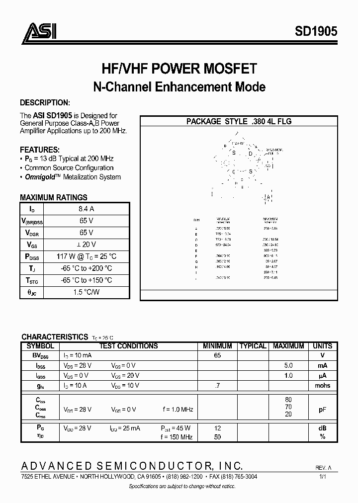 SD1905_1306222.PDF Datasheet