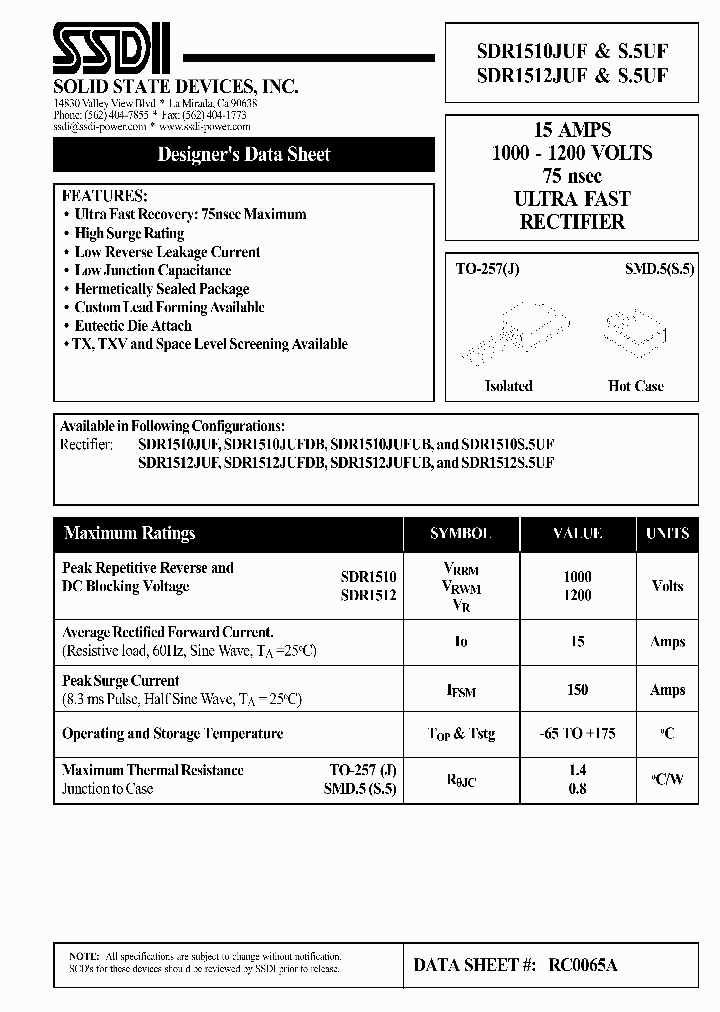 SDR1512S5UF_1306628.PDF Datasheet
