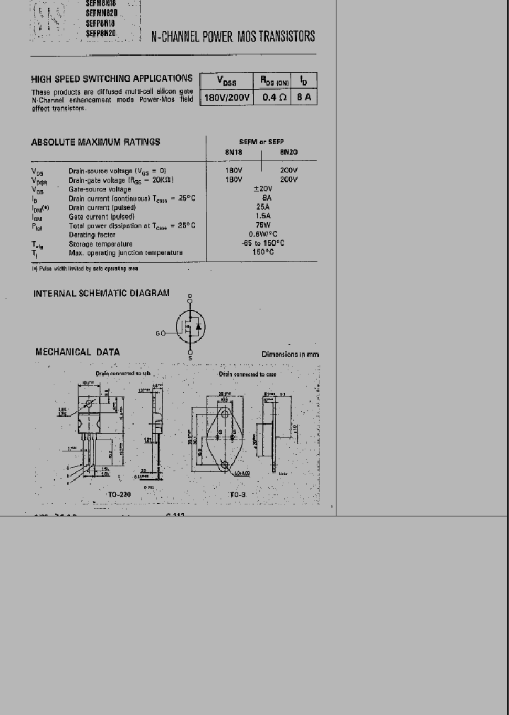 SEFP8N20_1306891.PDF Datasheet