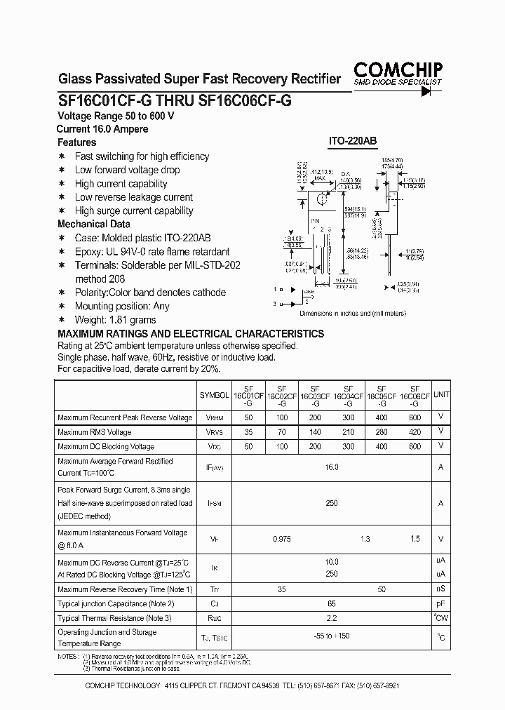 SF16C03CF-G_1055490.PDF Datasheet