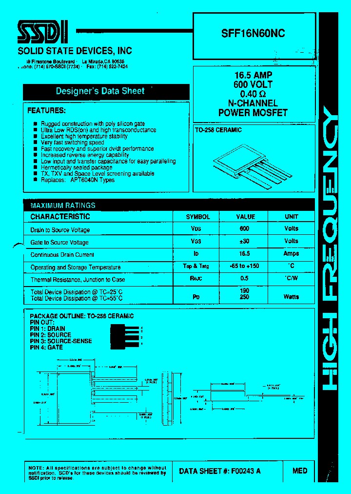 SFF16N60NC_1307451.PDF Datasheet