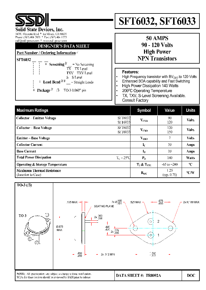 SFT6033_1307850.PDF Datasheet