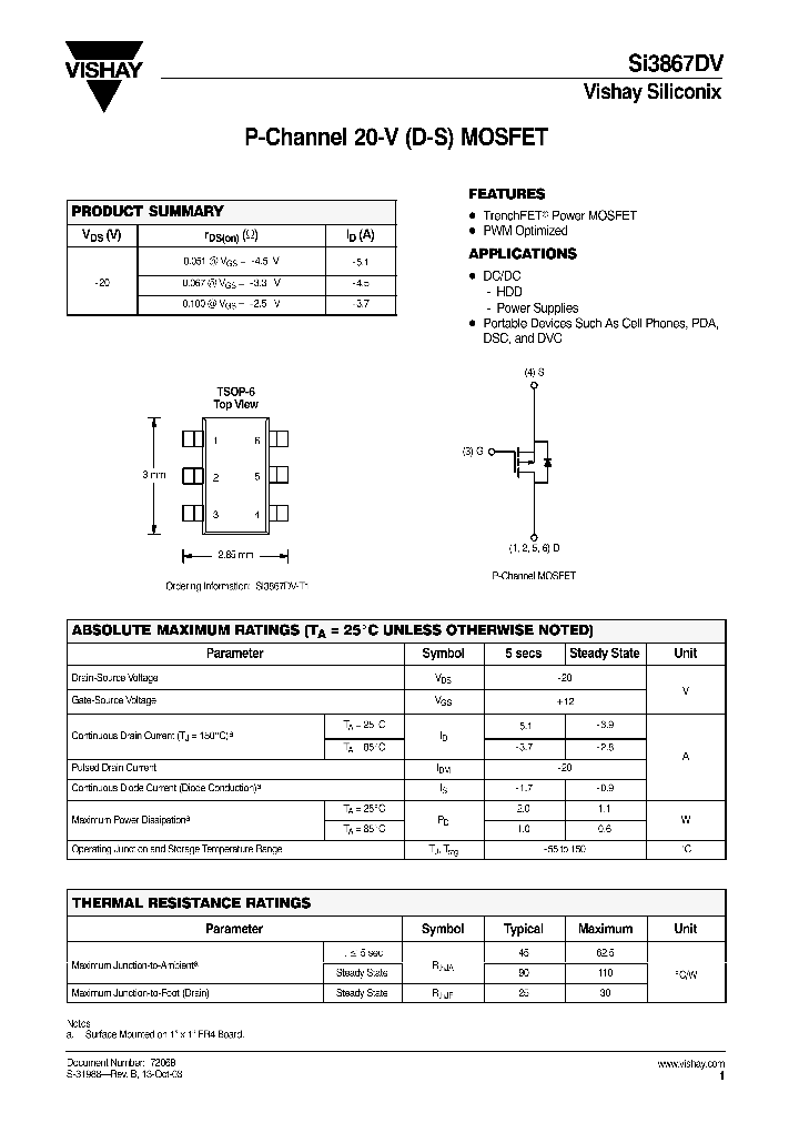 SI3867DV_1308753.PDF Datasheet