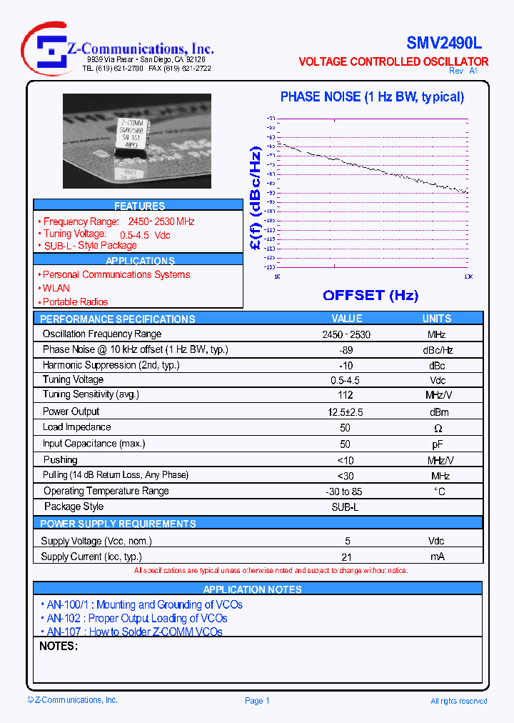 SMV2490L_1311718.PDF Datasheet