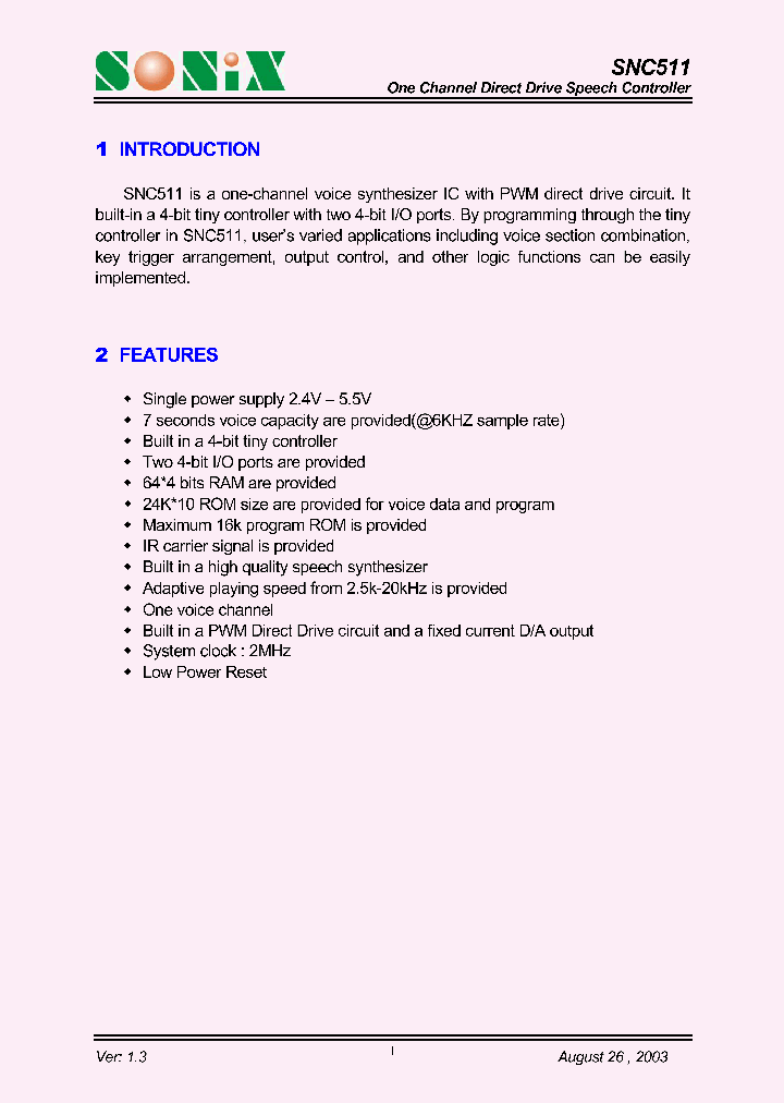 SNC511_1314063.PDF Datasheet