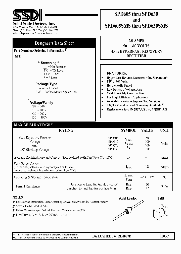 SPD630SMS_1315410.PDF Datasheet