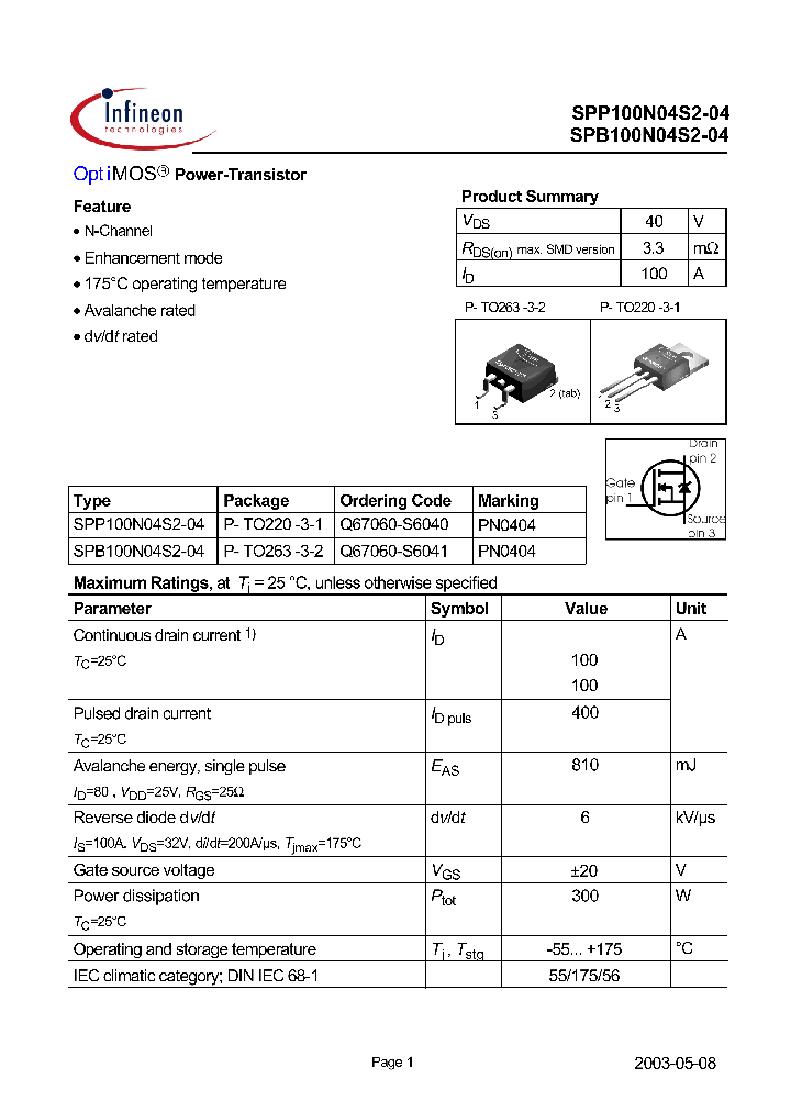 SPB100N04S2-04_1141202.PDF Datasheet