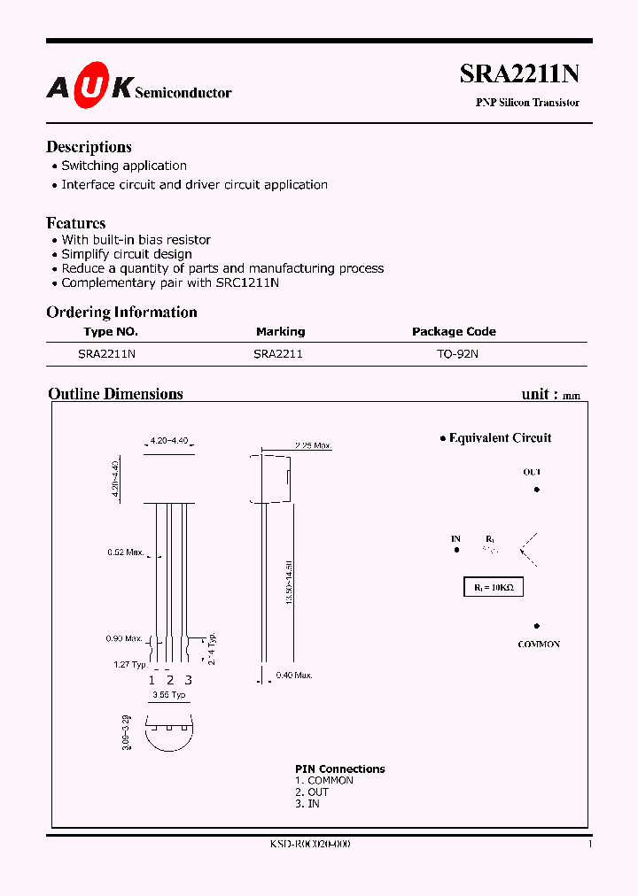 SRA2211N_1316187.PDF Datasheet