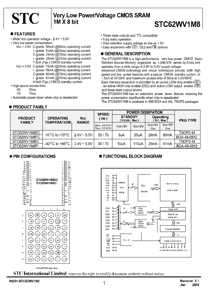 STC62WV1M8FIP70_1317968.PDF Datasheet